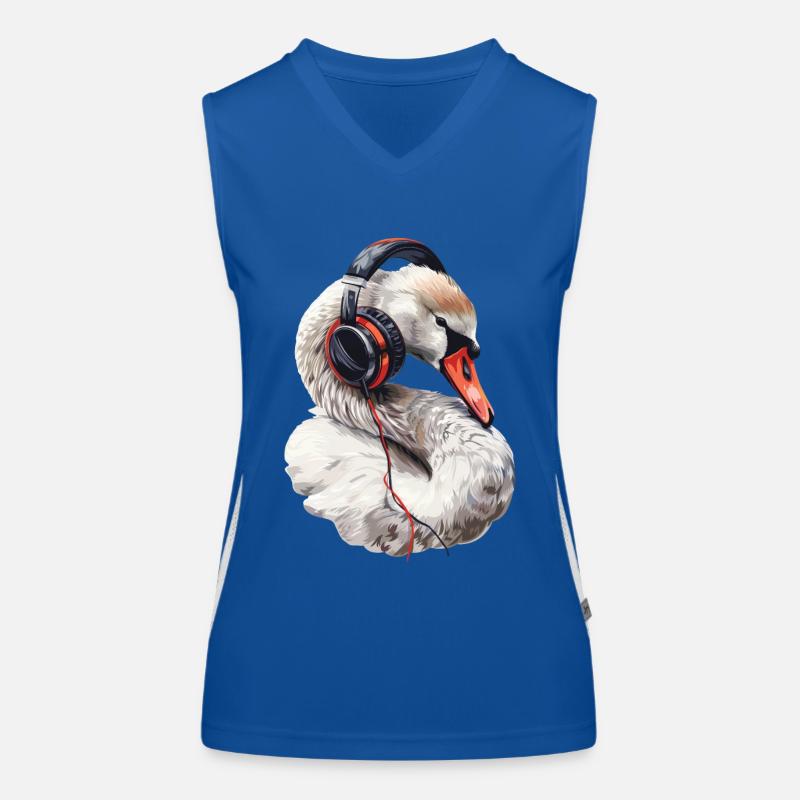Schwan Funktionelles Kontrast-Tank Top für Frauen