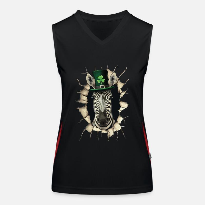 St. Patrick Zebra Funktionelles Kontrast-Tank Top für Frauen