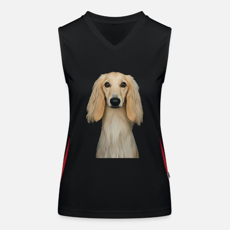 Afghanischer Windhund Funktionelles Kontrast-Tank Top für Frauen