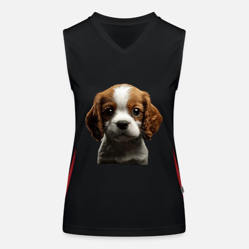 Cavalier King Charles Funktionelles Kontrast-Tank Top für Frauen