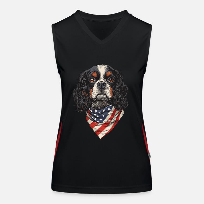 Cavalier King Charles Funktionelles Kontrast-Tank Top für Frauen