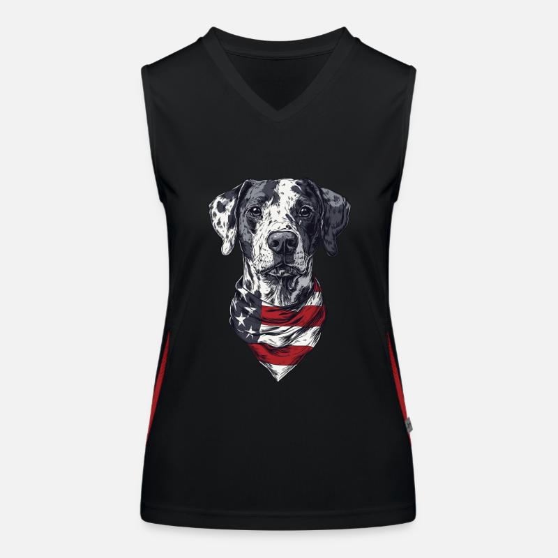 Dalmatiner Funktionelles Kontrast-Tank Top für Frauen