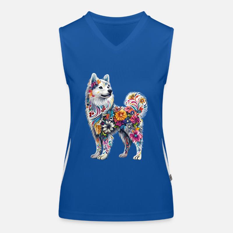 Samojede Funktionelles Kontrast-Tank Top für Frauen