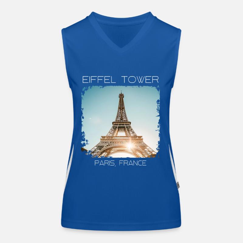 Eiffelturm Funktionelles Kontrast-Tank Top für Frauen