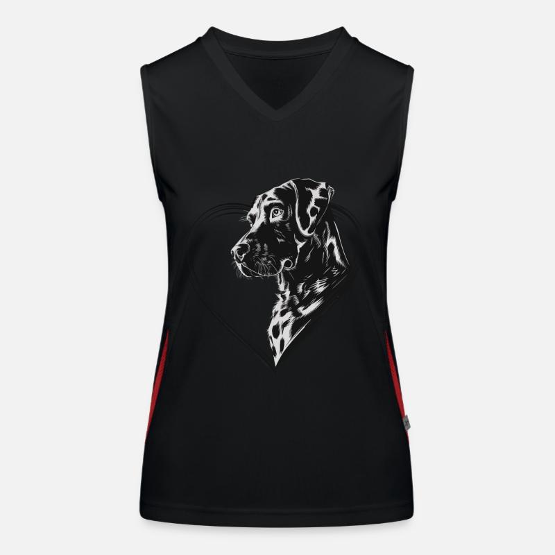 Dalmatiner Funktionelles Kontrast-Tank Top für Frauen