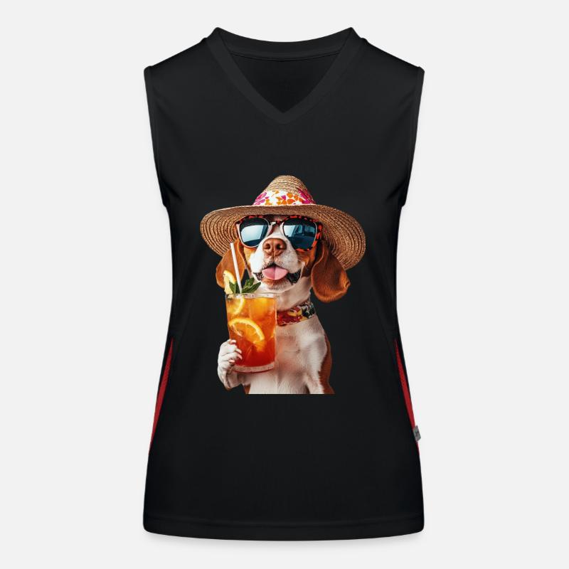 Beagle Funktionelles Kontrast-Tank Top für Frauen