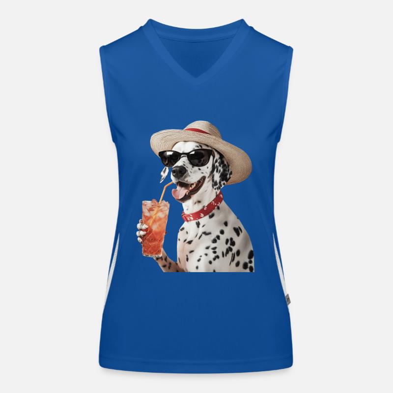 Dalmatiner Funktionelles Kontrast-Tank Top für Frauen