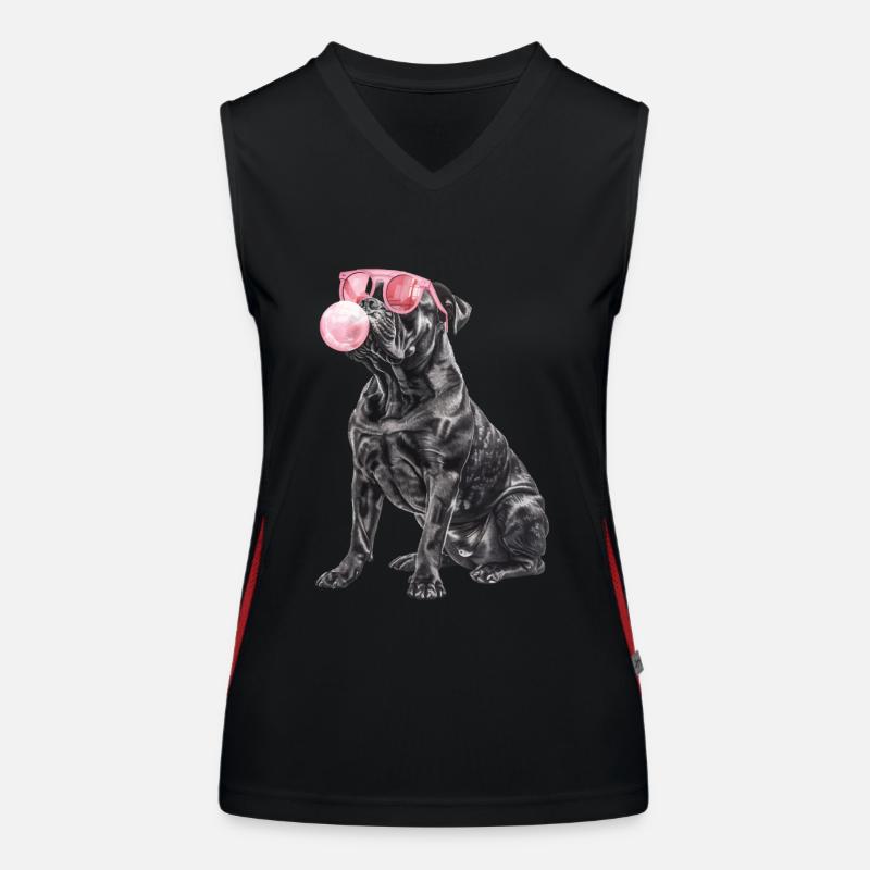 Cane Corso Funktionelles Kontrast-Tank Top für Frauen