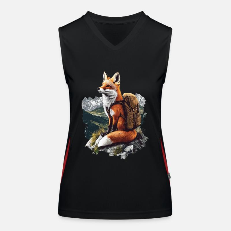 Fuchs Funktionelles Kontrast-Tank Top für Frauen