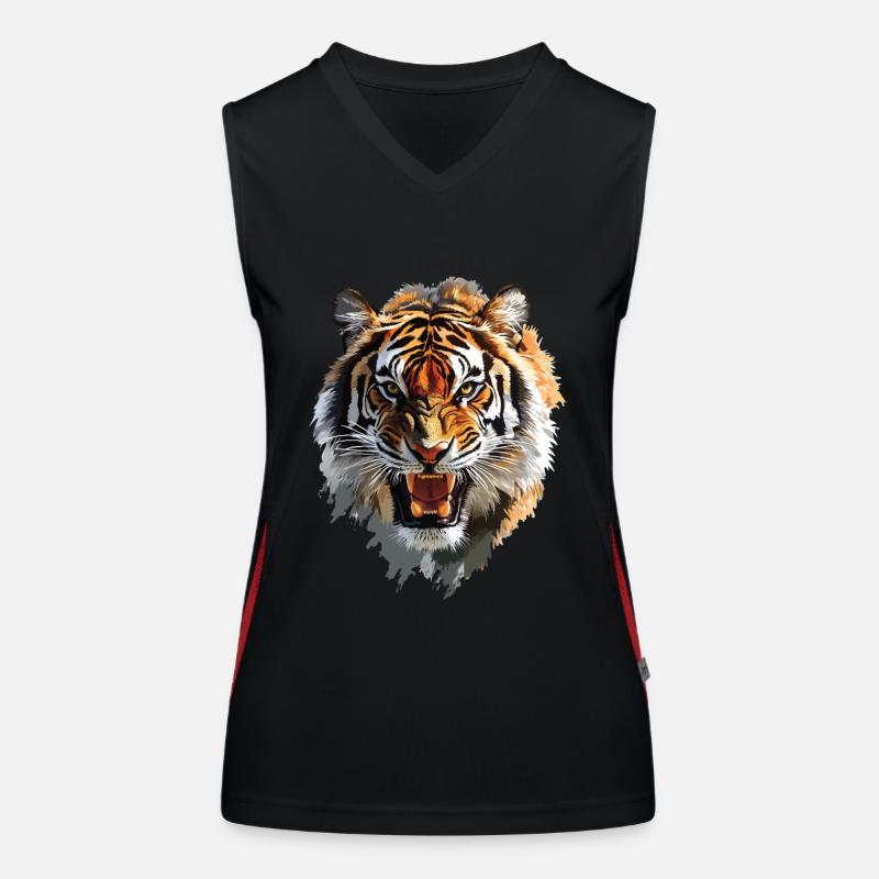 Tiger Funktionelles Kontrast-Tank Top für Frauen