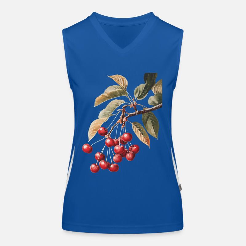 Kirsche Funktionelles Kontrast-Tank Top für Frauen