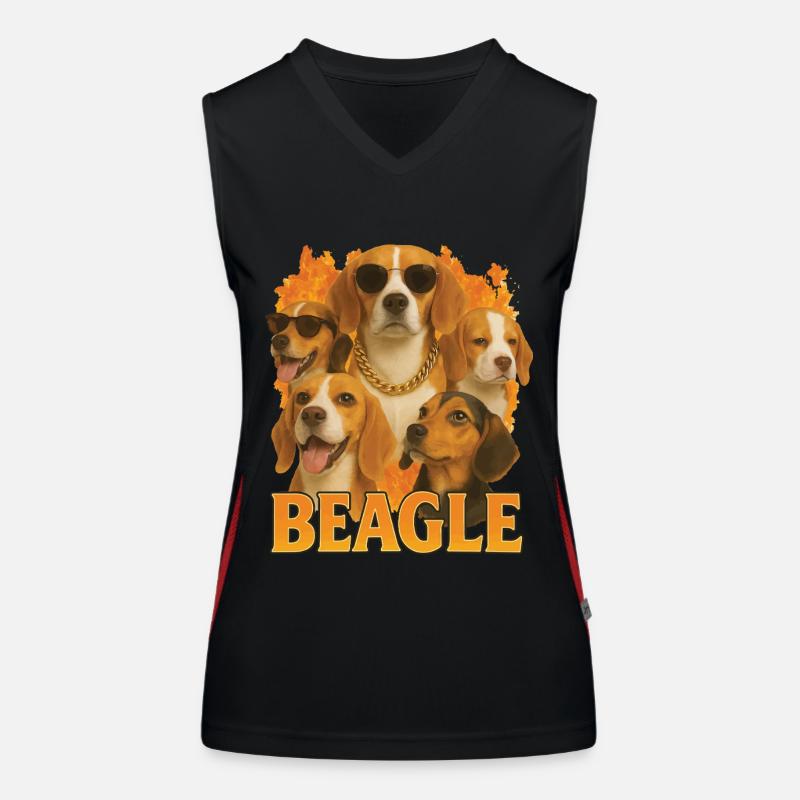 Beagle Funktionelles Kontrast-Tank Top für Frauen