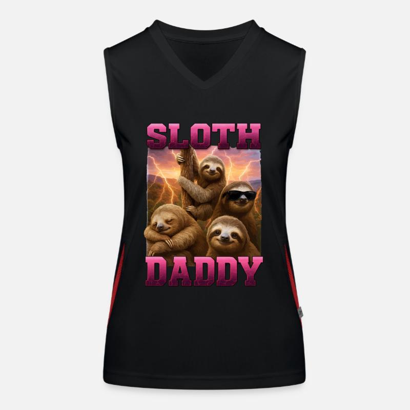 Faultier Funktionelles Kontrast-Tank Top für Frauen