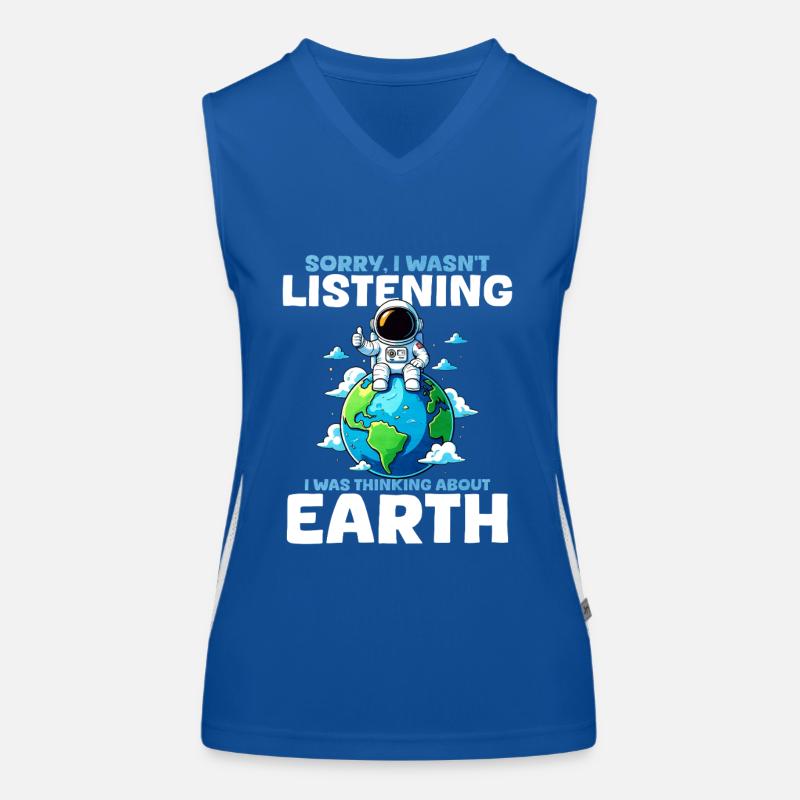 Erde Planet Funktionelles Kontrast-Tank Top für Frauen