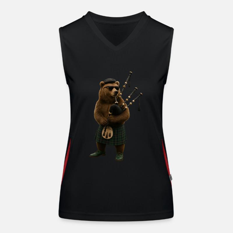 Bear Bagpipes Women's Functional Contrast Tank Top