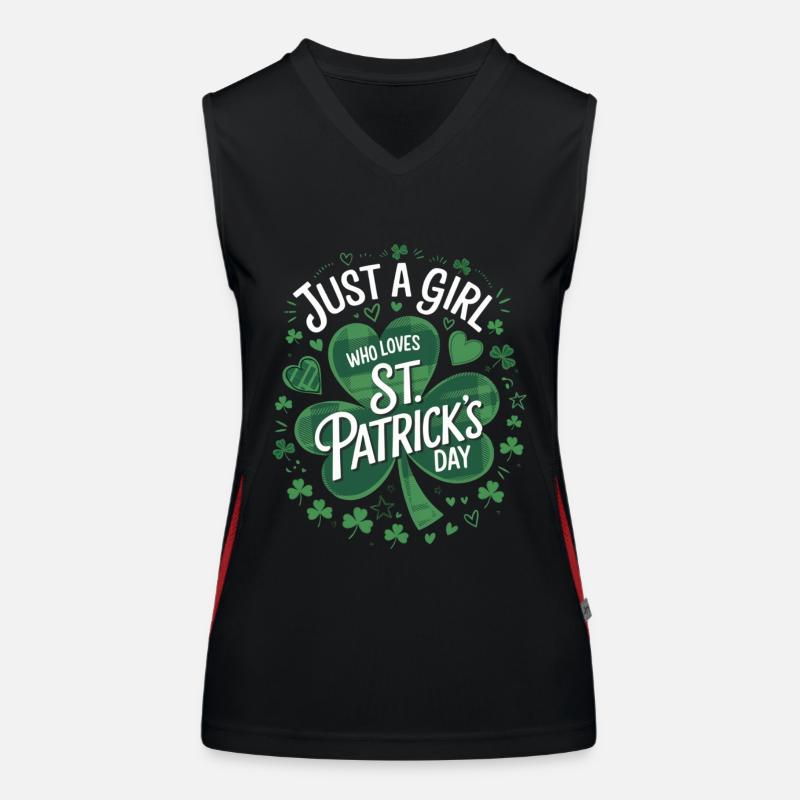 Juste une fille qui aime le trèfle de la Saint-Patrick Débardeur respirant contrasté Femme