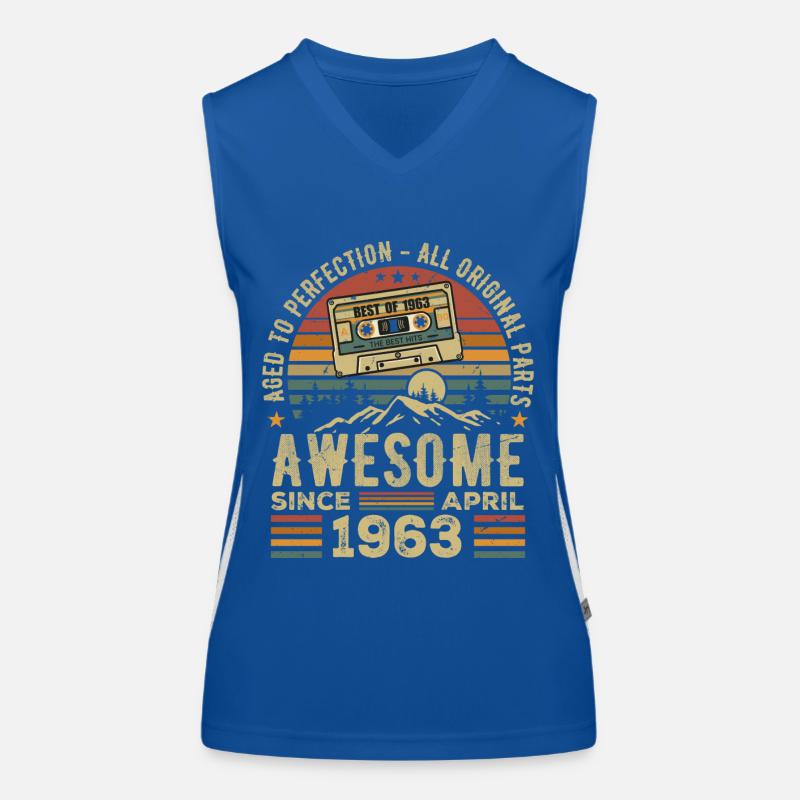 April 1963 Vintage-Geburtstags-Retro-Geschenk Funktionelles Kontrast-Tank Top für Frauen