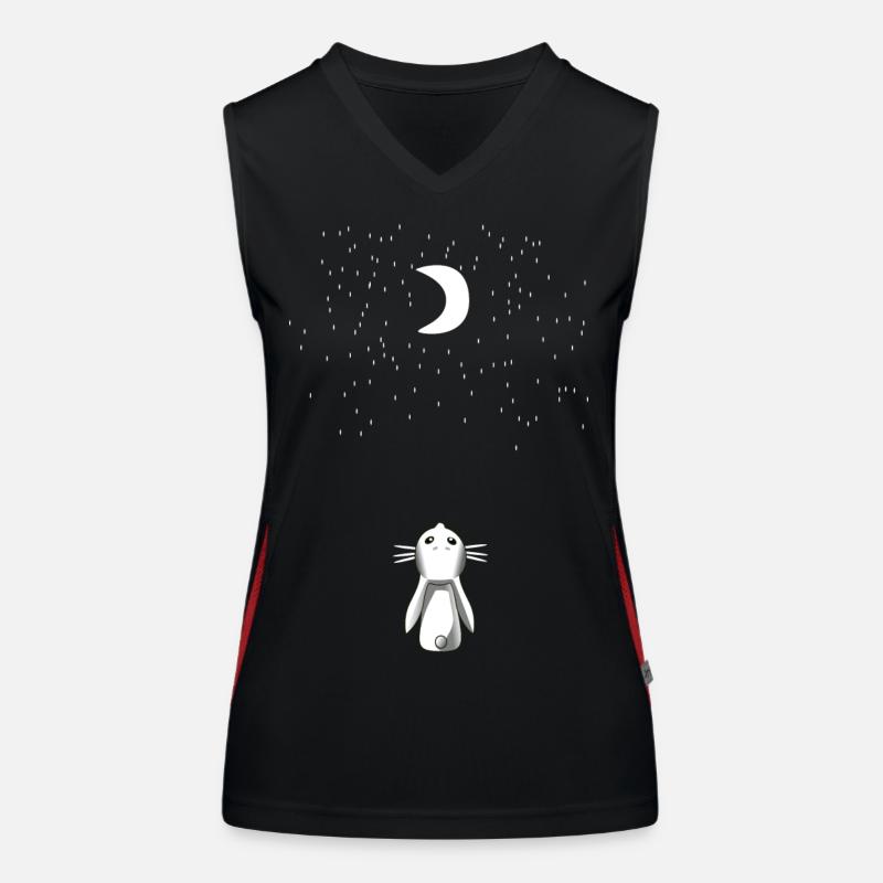 le lapin et la lune Débardeur respirant contrasté Femme