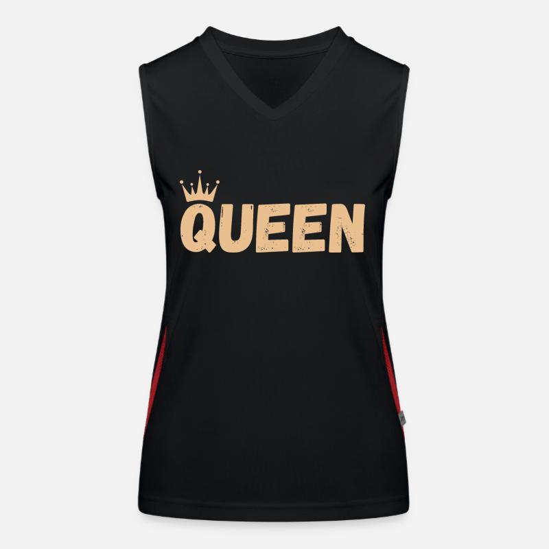 Schach Spruch Geschenk Schachmatt Queens Gambit Funktionelles Kontrast-Tank Top für Frauen