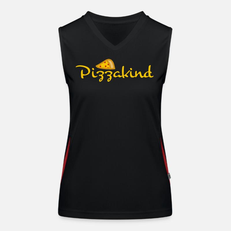 Pizza Kind (b) Funktionelles Kontrast-Tank Top für Frauen