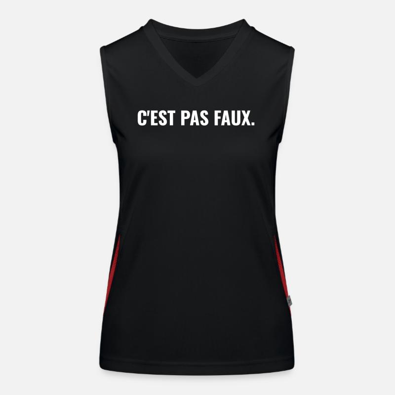 C'est pas faux Débardeur respirant contrasté Femme
