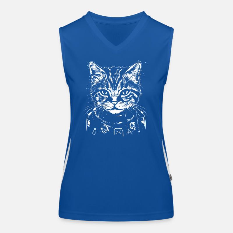 Katzendame Punk Funktionelles Kontrast-Tank Top für Frauen
