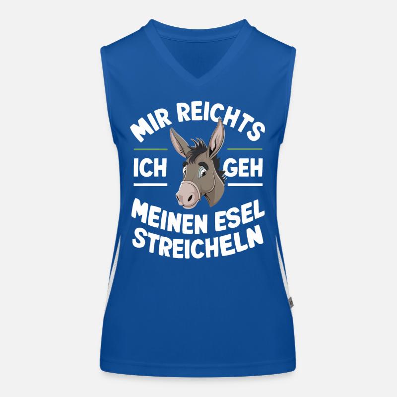Esel Eselchen Maultier Muli Funktionelles Kontrast-Tank Top für Frauen