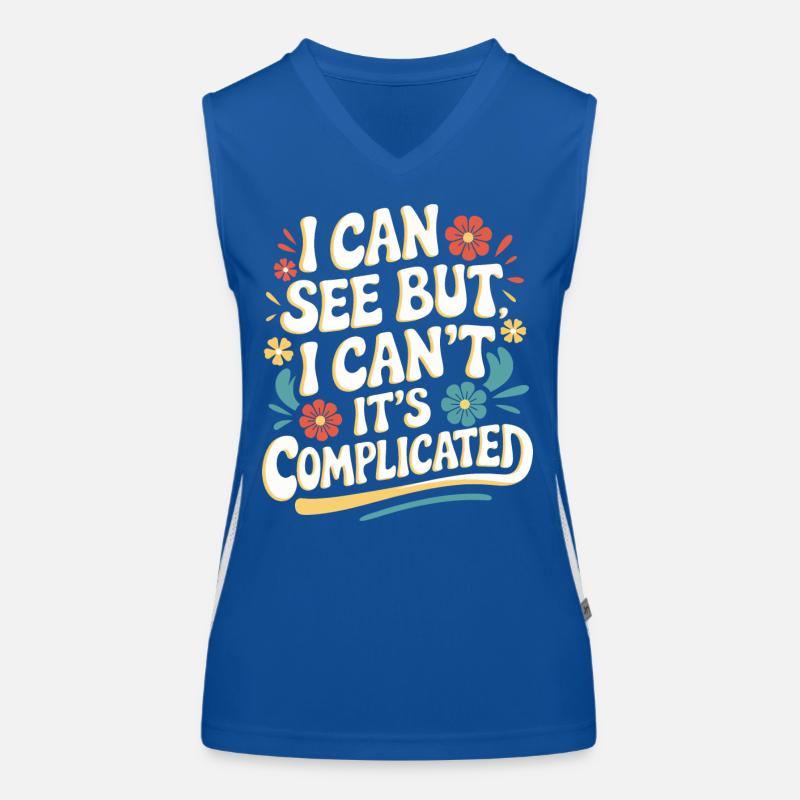 Blinde Blindheit Sehbehinderte Menschen Funktionelles Kontrast-Tank Top für Frauen