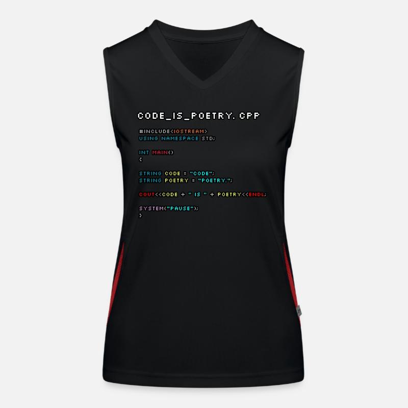 Code is Poetry.CPP Women's Functional Contrast Tank Top