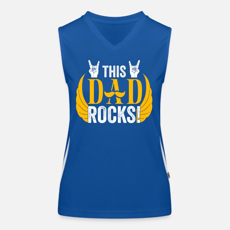 THIS DAD ROCKS Funktionelles Kontrast-Tank Top für Frauen