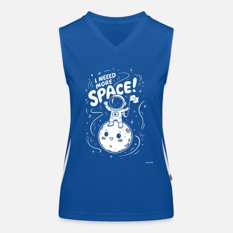 J’ai besoin de plus d’astronaute spatial sur la Lune Débardeur respirant contrasté Femme