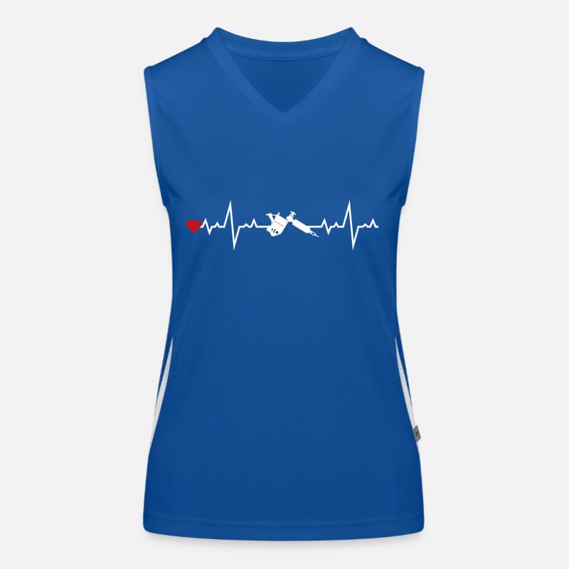 Cardio dermo white tattoo Women's Functional Contrast Tank Top