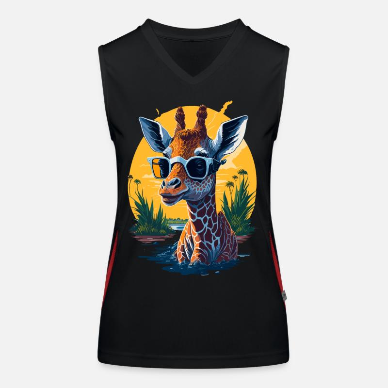Cool giraffe Women's Functional Contrast Tank Top