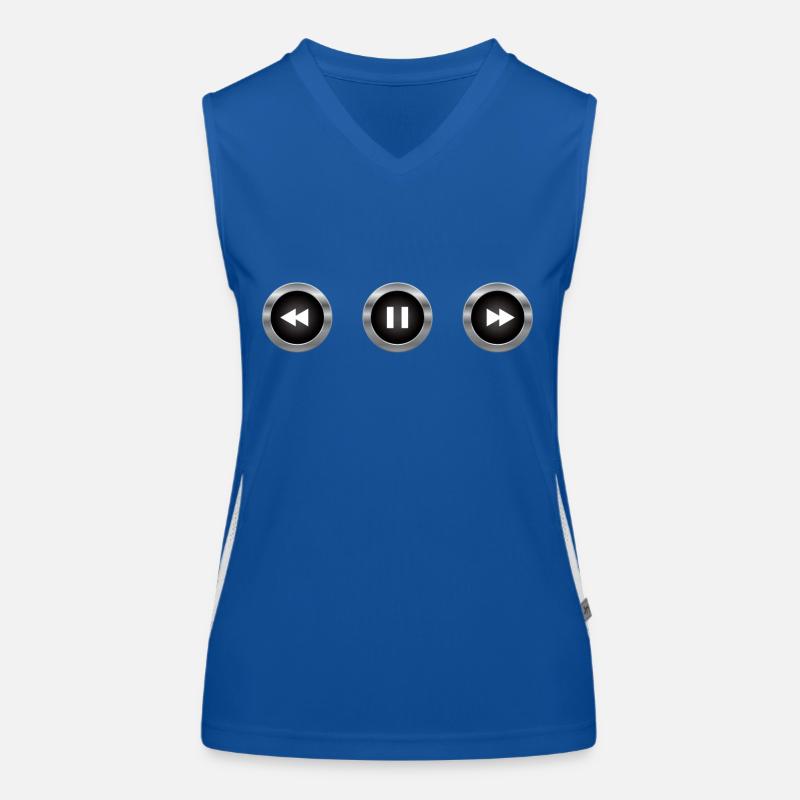 Audio control buttons Women's Functional Contrast Tank Top