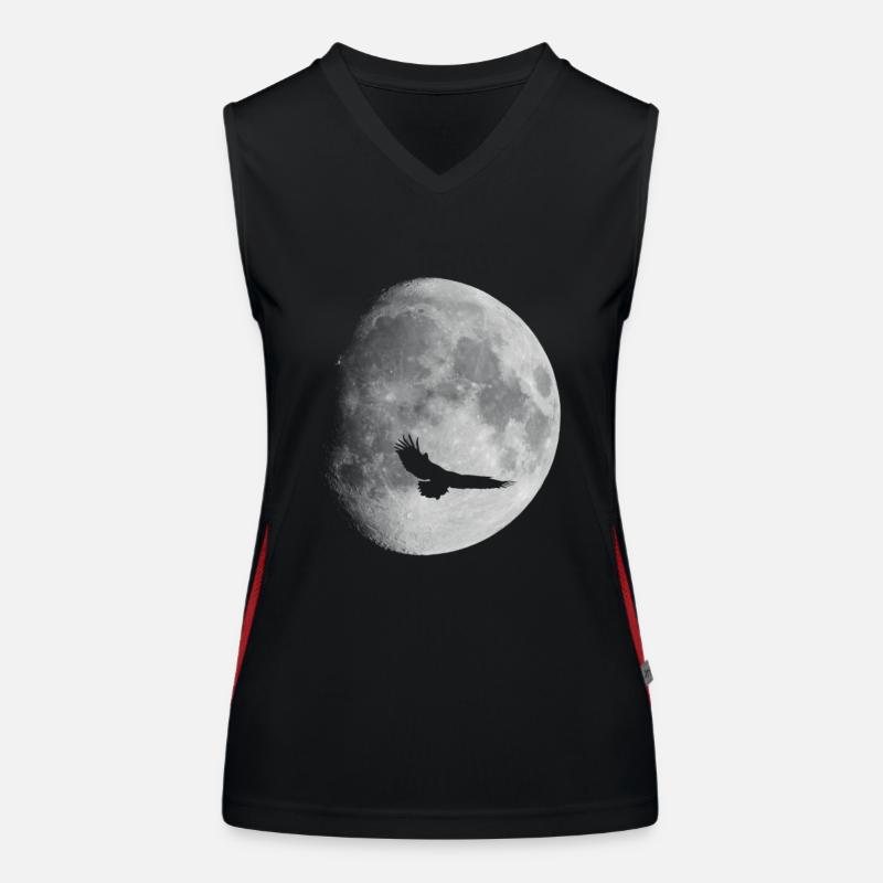 Full Moon Moon Moon Addicted Blood Moon Eagle Astro Women's Functional Contrast Tank Top