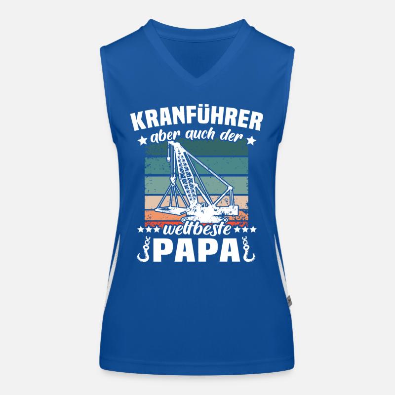 Kranführer Papa Kranfahrer Vater Funktionelles Kontrast-Tank Top für Frauen