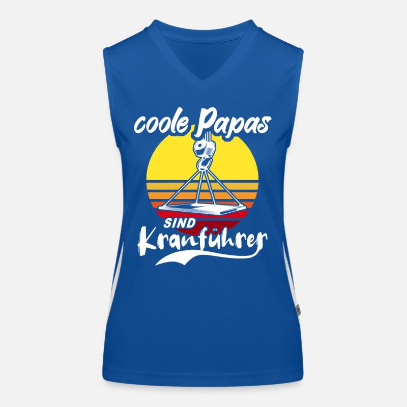 Kranführer Papa Kranfahrer Vatertag Funktionelles Kontrast-Tank Top für Frauen