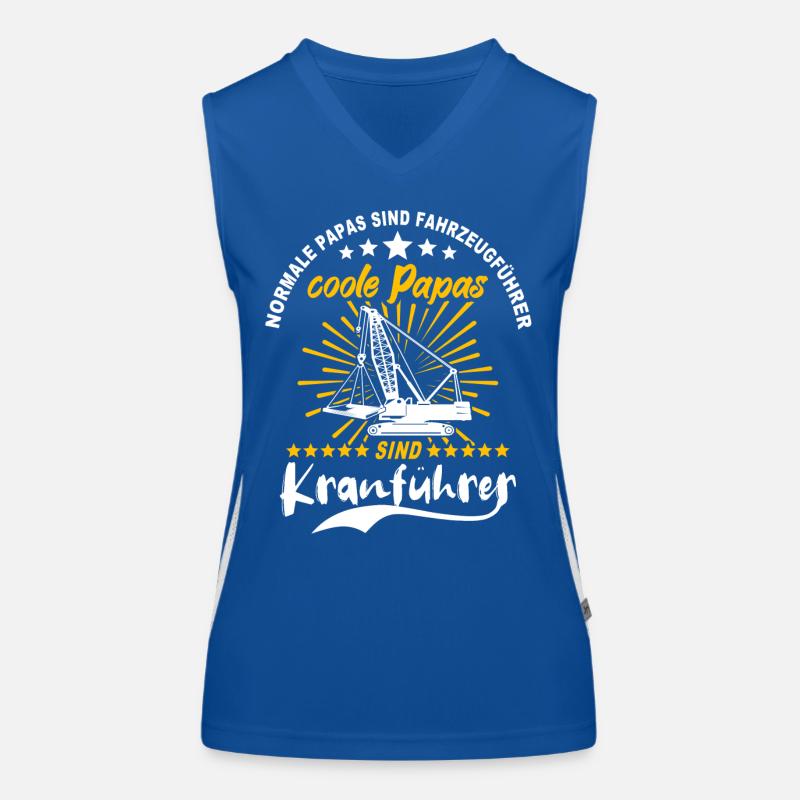 Kranführer Papa Kranfahrer Vatertag Funktionelles Kontrast-Tank Top für Frauen