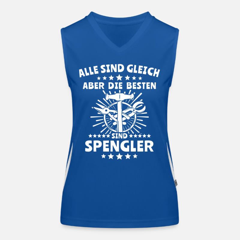 Spengler Beruf Bauspengler Sprüche Funktionelles Kontrast-Tank Top für Frauen