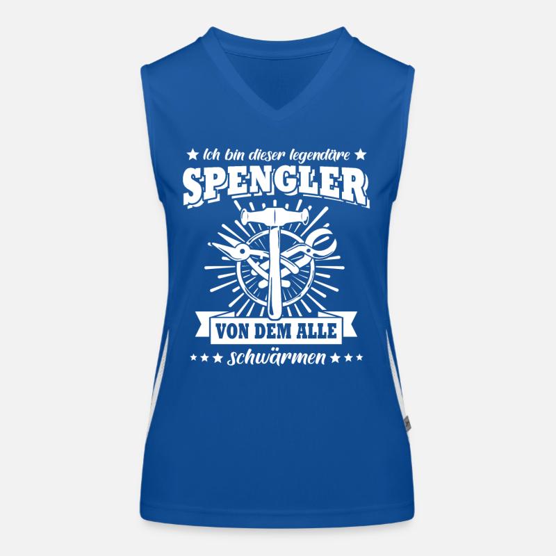 Spengler Beruf Bauspengler Sprüche Funktionelles Kontrast-Tank Top für Frauen
