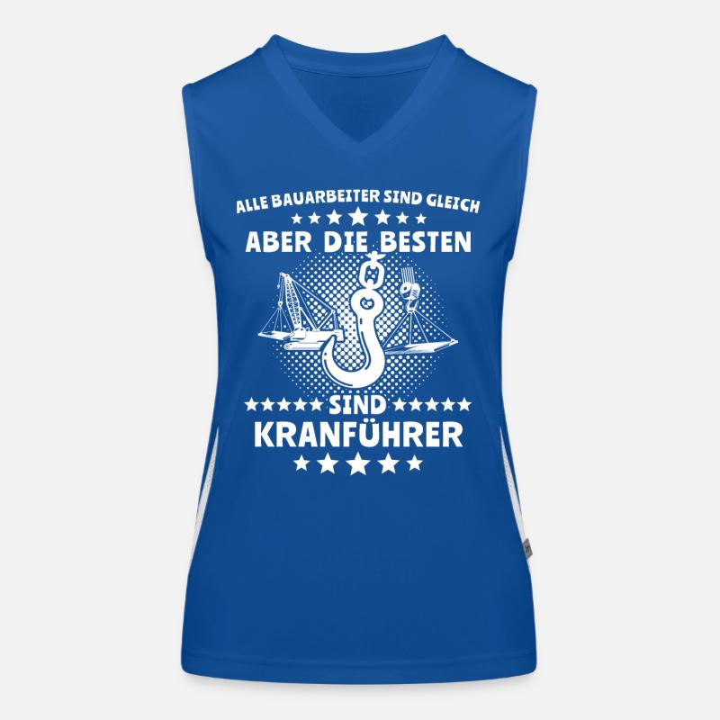 Kranfahrer Kranführer Kran Fahren Funktionelles Kontrast-Tank Top für Frauen