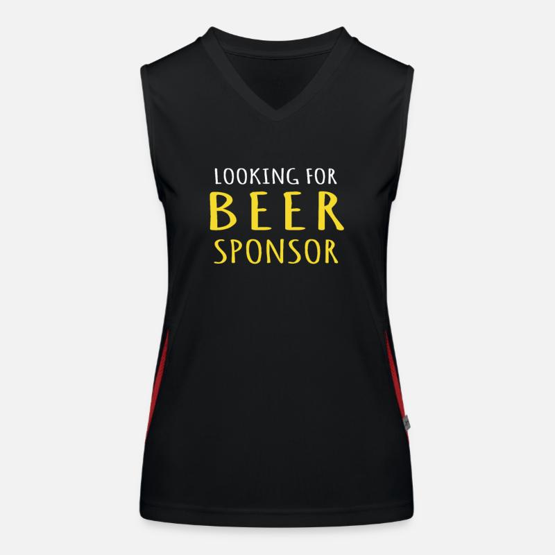 Bier Sponsor Trinksprüche Biertrinker Funktionelles Kontrast-Tank Top für Frauen