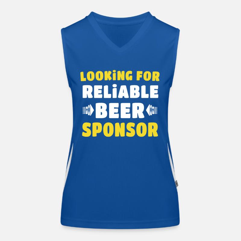 Bier Sponsor Trinksprüche Biertrinker Funktionelles Kontrast-Tank Top für Frauen