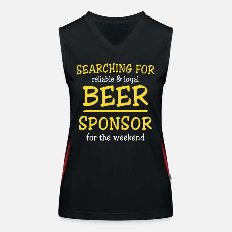 Bier Sponsor Trinksprüche Biertrinker Funktionelles Kontrast-Tank Top für Frauen