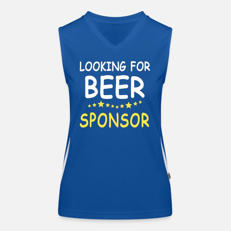 Bier Sprüche Trinksprüche Bierliebhaber Funktionelles Kontrast-Tank Top für Frauen