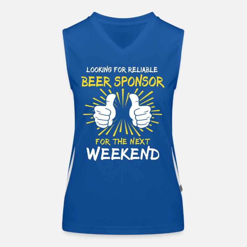 Bier Sprüche Trinksprüche Bierliebhaber Funktionelles Kontrast-Tank Top für Frauen