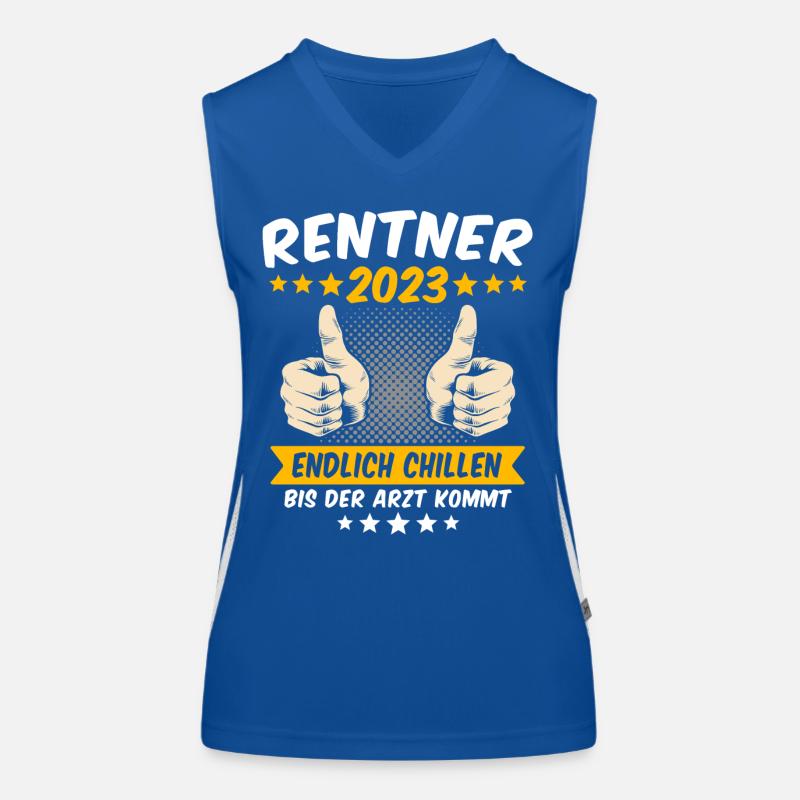 Rente 2023 Ruhestand Rentner Funktionelles Kontrast-Tank Top für Frauen