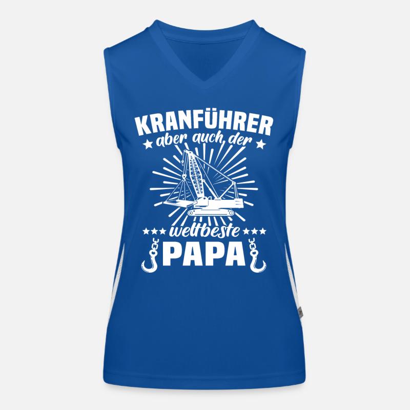 Kranfahrer Papa Kran Funktionelles Kontrast-Tank Top für Frauen