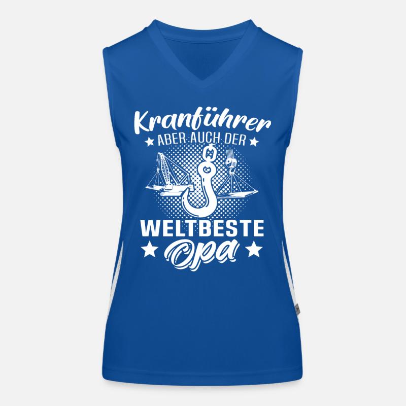 Kranführer Opa Kranfahrer Funktionelles Kontrast-Tank Top für Frauen