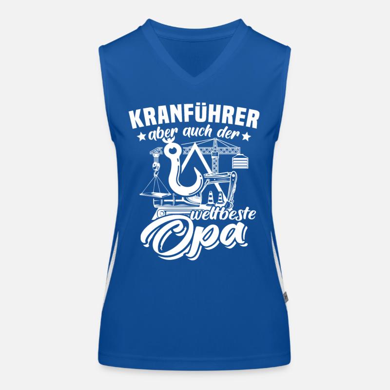 Kranfahrer Opa Kran Funktionelles Kontrast-Tank Top für Frauen